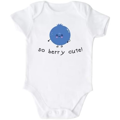 So Berry Cute Fruit Baby Onesie® Brand Bodysuit Blueberry Shirt Premium Custom Clothes Unisex Baby Gift for Mom Newborn