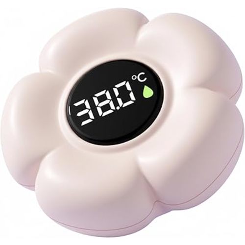 Baby Bath Thermometer, Color Alert Bathtub Thermometer Baby Floating Flower Bath Thermometers for Safety Infant & Toddler Time, Purple