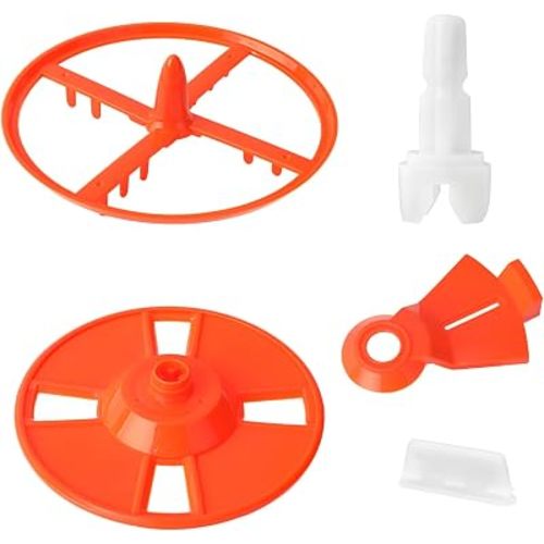 5pcs Replacement Parts for Baby Brezza Formula Pro Advanced & WiFi Models Maker FRP0046 FRP0047 FRP0048 FRP0066, Includes Rubber Scraper Stirring Wheel Locking Cover Measuring Wheel Axle