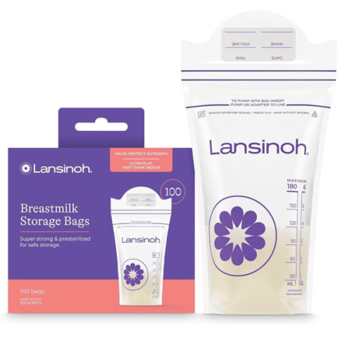 Lansinoh Breastmilk Storage Bags, 100 Count