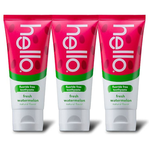 hello Natural Watermelon Flavor Baby & Kids Fluoride Free Toothpaste