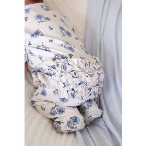 Sapphire Garden Ruffle Zipper Footie