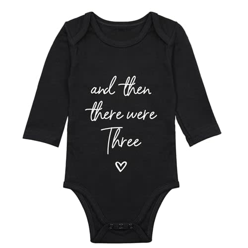And Then There Were Three Bodysuit for Baby Pregnancy Announcement Bodysuit for Grandparents Unisex Infant