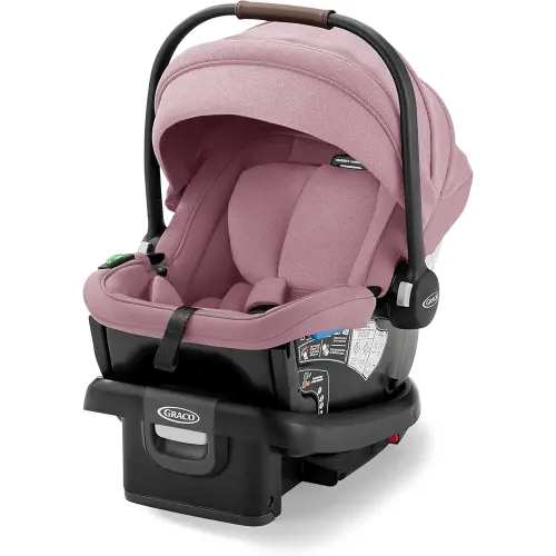 Graco Gomax Infant Car Seat, Orchid Haze, Lightweight, Reclining Rear Facing Car Seat Installs with or Without a Base