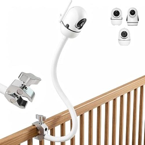 Flexible Baby Monitor Mount for HelloBaby HB6550/ HB6560/HB6240/HB6148/HB6339/HB66/HB65/HB40, ANMEATE SM935E, 15.75" Gooseneck Arm with Heavy Duty Metal Crab for Hello Baby Monitor,Camera NOT included