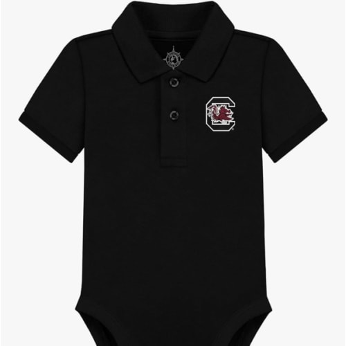 Creative Knitwear College Baby Polo Bodysuit Solid - Team Logo, Multiple Colors, for Boys & Girls (0-12 Months)
