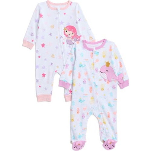 2-Pack Assorted Sleep & Play Romper & Footie Set