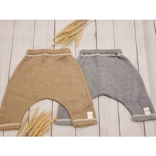 Organic Merino Wool Baby Harem Pants: Unisex Diaper Cover