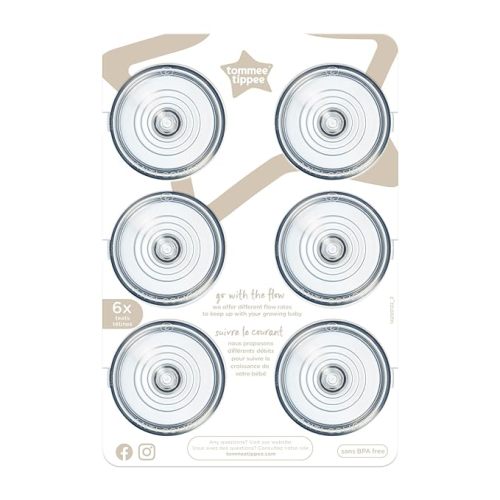Tommee Tippee Advanced Anti-Colic Baby Bottle Nipples, Medium Flow, 3+ Months, Pack of 6