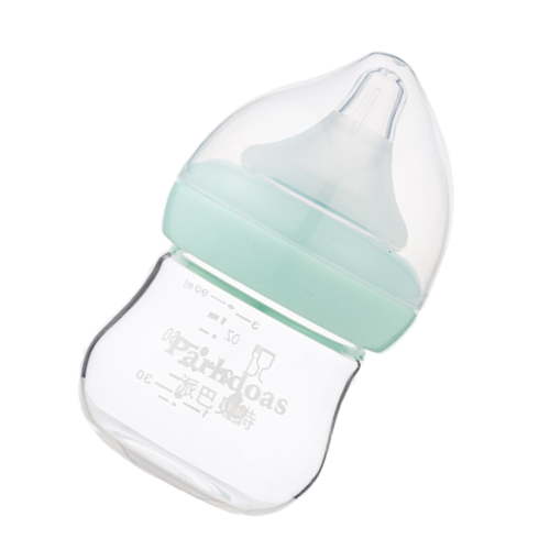 LULULION Lightweight Portable Wide Neck Glass Bottle for Feeding Milk Water and Medicine