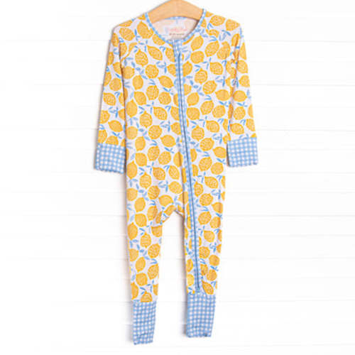Lakeside Lemonade Bamboo Zippy Pajama, Yellow – Stitchy Fish