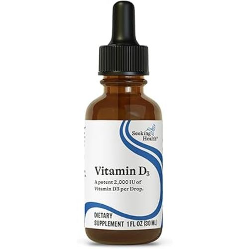 Seeking Health Vitamin D3 Drops - Bone Health & Immune System Support Supplement - Liquid Vitamin D3 with Olive Oil - 1 FL oz, 900 Servings