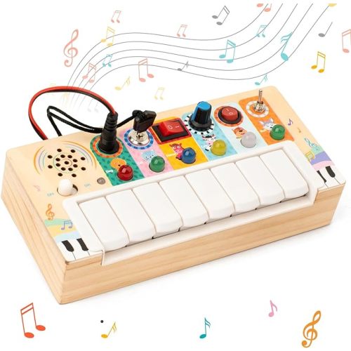 Montessori Piano Sensory Toy Set with with LED Light