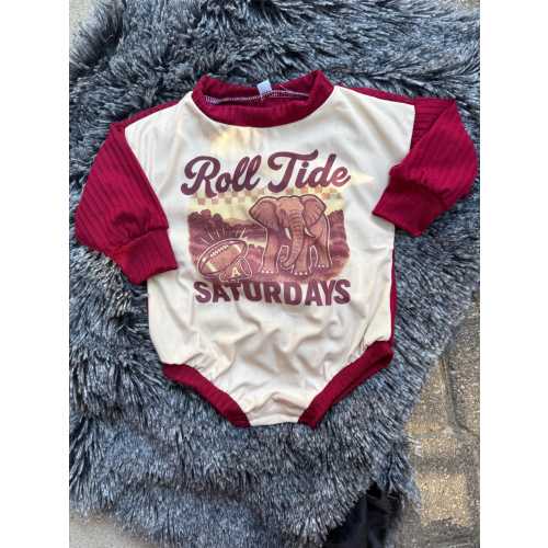 Alabama Football Bubble Romper With Snaps| bubble romper | newborn baby outfit | baby outfit | birthday baby outfit