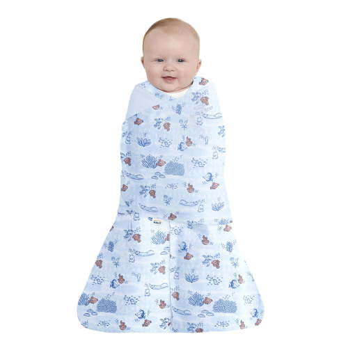 HALO nemo tie dye cotton SleepSack swaddle-NB