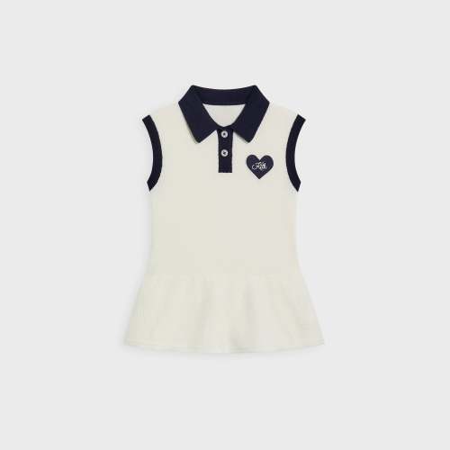 Kith Baby Knit Teagan Short Sleeve Polo Dress - Silk