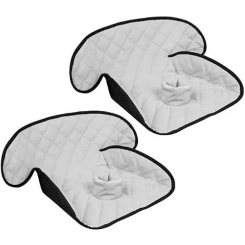 MOOB Waterproof Car Seat Protector - 2 Pack Premium Carseat Liner for Babies & Toddlers, Machine Washable & Quick-Dry, Anti-Slip Backing, Potty Training Pad for Infant Car Seat & Stroller (Grey)