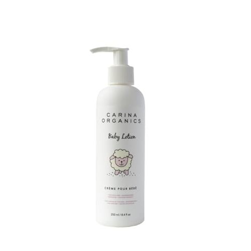 Carina Organics Extra Gentle Baby Lotion, Organic & Natural, for Sensitive Skin, Whole Body, 8 fl oz