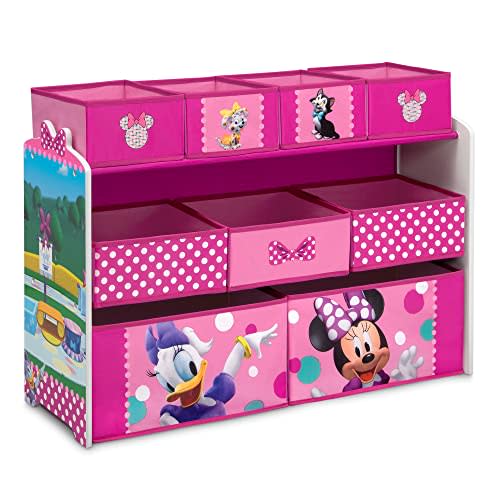 Disney Minnie Mouse Deluxe 9 Bin Design and Store Toy Organizer by Delta Children, Greenguard Gold Certified