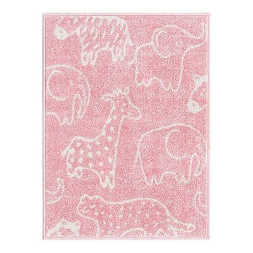 Unique Loom Safari Animals Whimsy Kids Throw or Area Rug