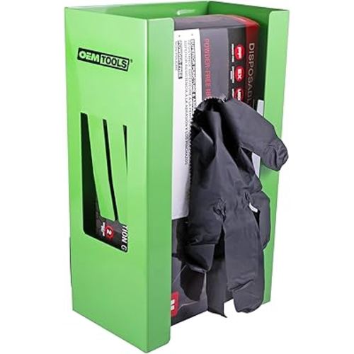 OEMTOOLS 24945 Magnetic Glove Dispenser, Disposable Gloves Box Holder, Glove Holder for Wall Mount, Magnetic Glove Box Holder, Green Glove Dispenser Wall Mount