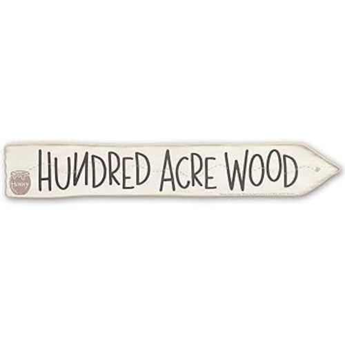 Disney Winnie the Pooh Hundred Acre Wood Arrow Wall Decor - Fun Hundred Acre Wood Sign for Kids' Bedroom or Nursery