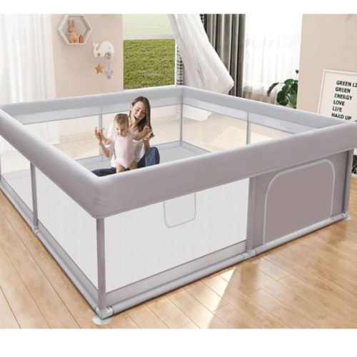 Baby Playpen 50x50 Inch, Play Pens for Babies and Toddlers Baby Fence Play Yards for Indoor & Outdoor with Breathable Mesh Anti-Fall Playpen