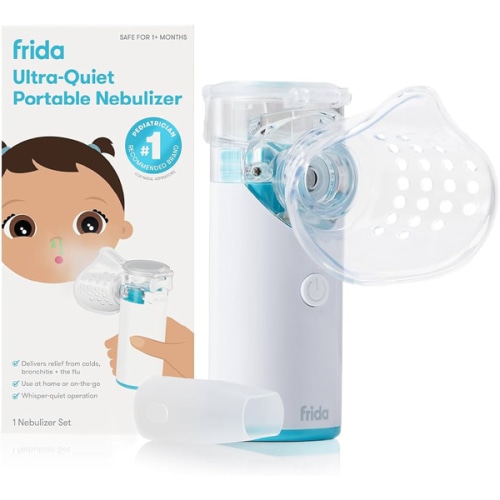 Frida Baby Nebulizer for Babies, Portable Nebulizer for Kids, Babies, Infants & Adults, Ultra-Quiet Handheld Nebulizer with Mask + Diffuser, Congestion + Flu Relief