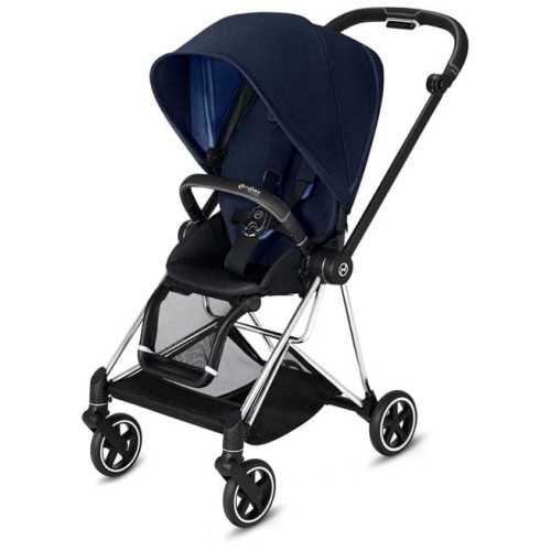Cybex Mios 2 Complete Stroller - Chrome/Black/Indigo Blue