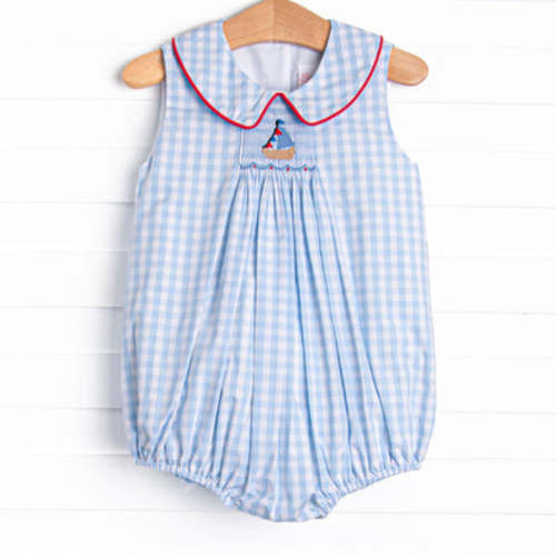 Sea to Shining Sea Smocked Boy Bubble, Blue – Stitchy Fish