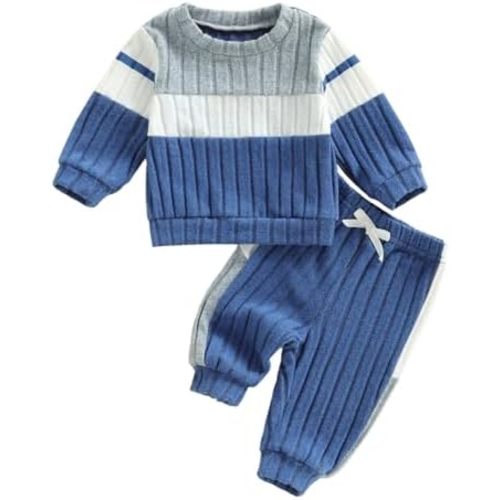 Infant Baby Boys Fall Outfit Pants Sets Long Sleeve 3 6 12 18 24 Months 2 3 T Toddler Boy Pullover Pants