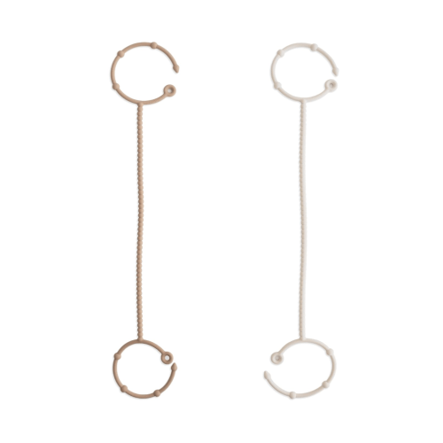 mushie Silicone Straps 2-Pack (Natural/Shifting Sand)