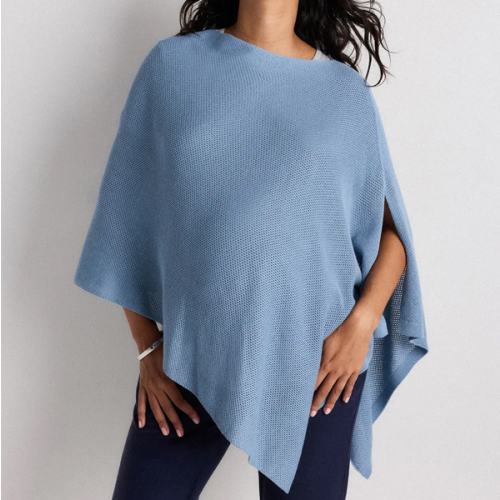 Lightweight Cotton Cashmere Nursing Shawl in Mountain Spring Blue