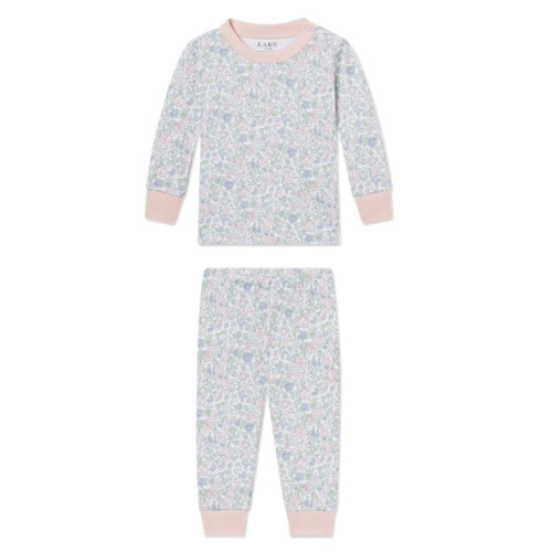 LAKE | Baby | Pima Cotton Pajamas | English Rose Elizabeth Floral Long-Long Set