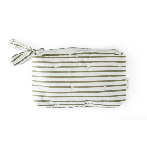 On The Go Mini Pouch - Stripes Away Olive