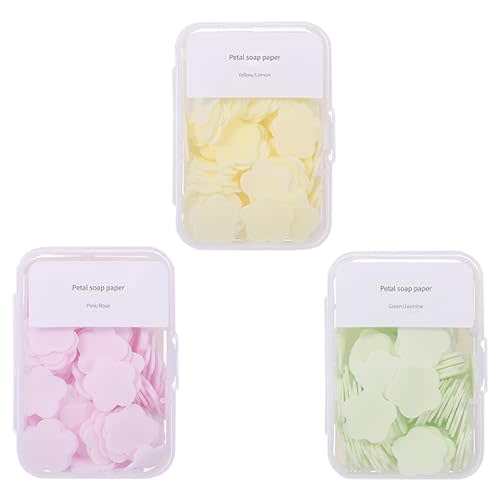 300pcs Portable Hand Washing Soap Sheets, Scented Mini Soap Sheets, Disposable Soluble Soap for Outdoor Travel, Camping, Hiking (Mix)