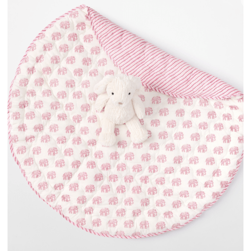 Block Print Quilted Play Mat