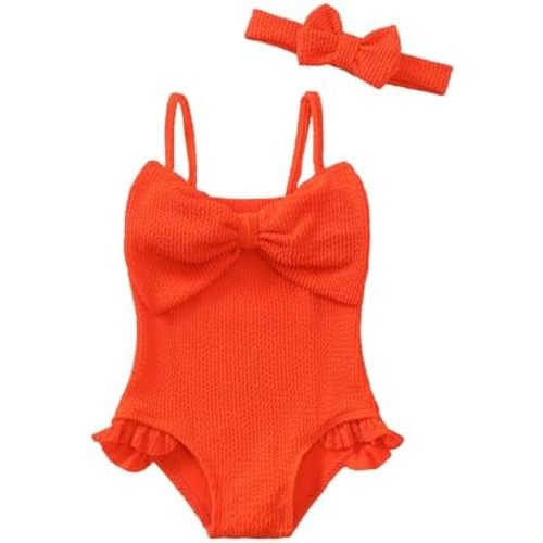 Mioglrie Toddler Baby Girl Swimsuit Infant Bathing Suits Summer Beach Swim Suit Newborn One Piece Swimwear for Girls