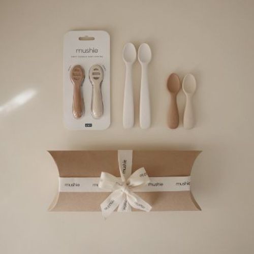 Mushie Essential Spoons Kit (natural/shifting Sand)