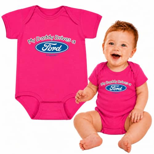 My Daddy Drives a Ford Cars and Trucks Baby Creeper Boys Girls Infant