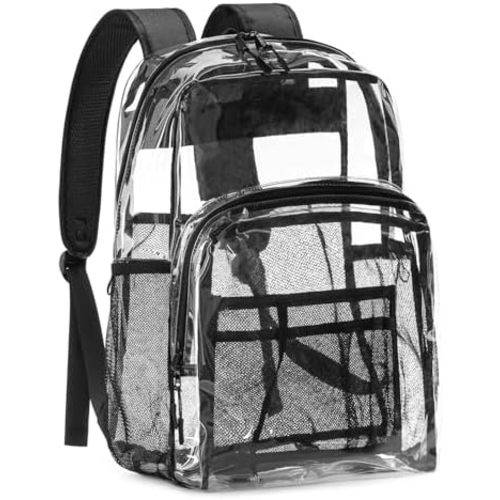 Clear Backpack for School, Heavy Duty Transparent Bookbag