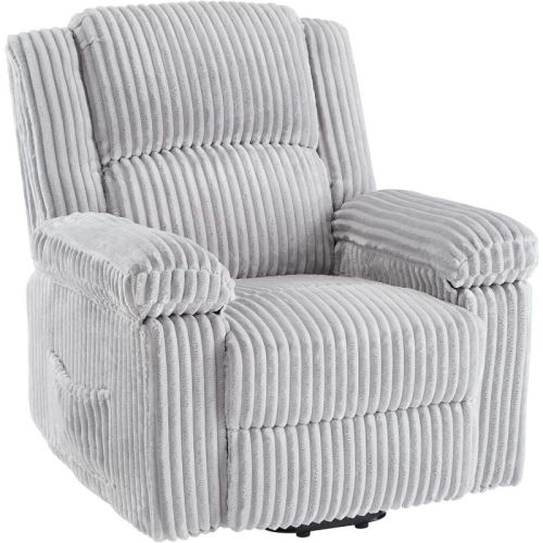 Corduroy Recliner Chair w/ Handle & Pillow Top Arms - 400LB Capacity Manual Recliner, Thick Padding & Side Pocket for Home