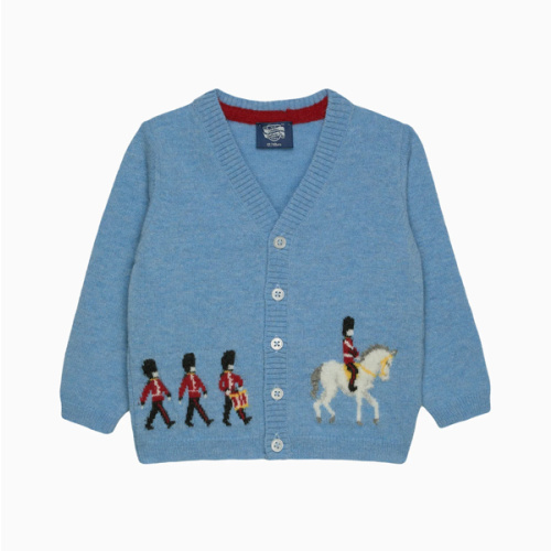 Baby Guardsman On Horse Cardigan | Trotters London – Trotters Childrenswear USA