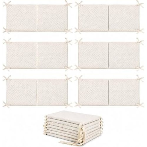 6PCS Soft Wall Padding Panels for Kids Spaces, Each Panel 25.6" x 9.65", Foldable Rail Covers with Tie Straps for Stair Railings, Floor Beds, Play Areas & Indoor Safety Spaces(Diamond Plaid)