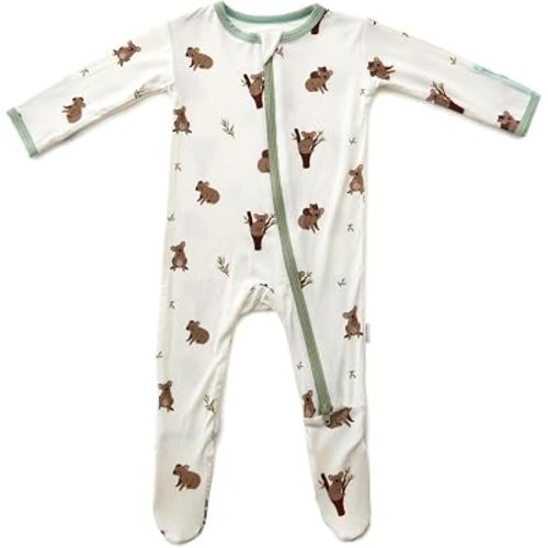 Bamboo Little Soft Baby Footie Pajamas, Baby Clothes, Newborn Sleepers, 95% Viscose and 5% Spandex, 0-24 Months