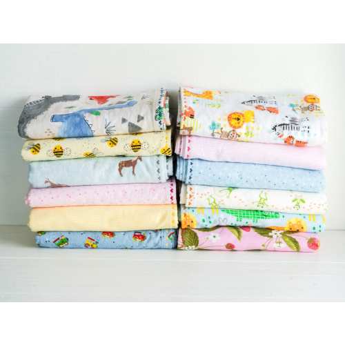 Handmade Flannel Receiving Blanket Baby Shower Gift 42" Square Single Layer