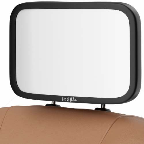 Leo&Ella Large Baby Car Mirror, Extra Wide View of Baby in Rear-Facing Carseat