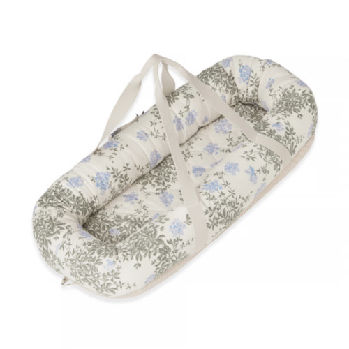 Plumbago satin quilted baby nest, 43x87x16cm