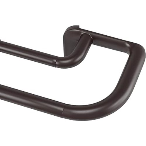 Umbra Twilight Double Rod Set – Wrap Around Design is Ideal for Blackout Room Darkening Curtains, 48 to 88 Inch, Auburn Bronze, 88-Inch