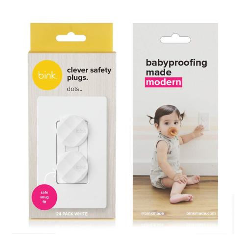 Bink Outlet Safety Plug Covers x24 Pack - Award Winning Design (White) | Buy Now with Express International Delivery | GoSupps.com